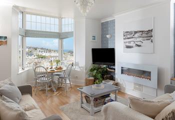 Beautifully presented, the living space is a bright and airy haven of relaxation.