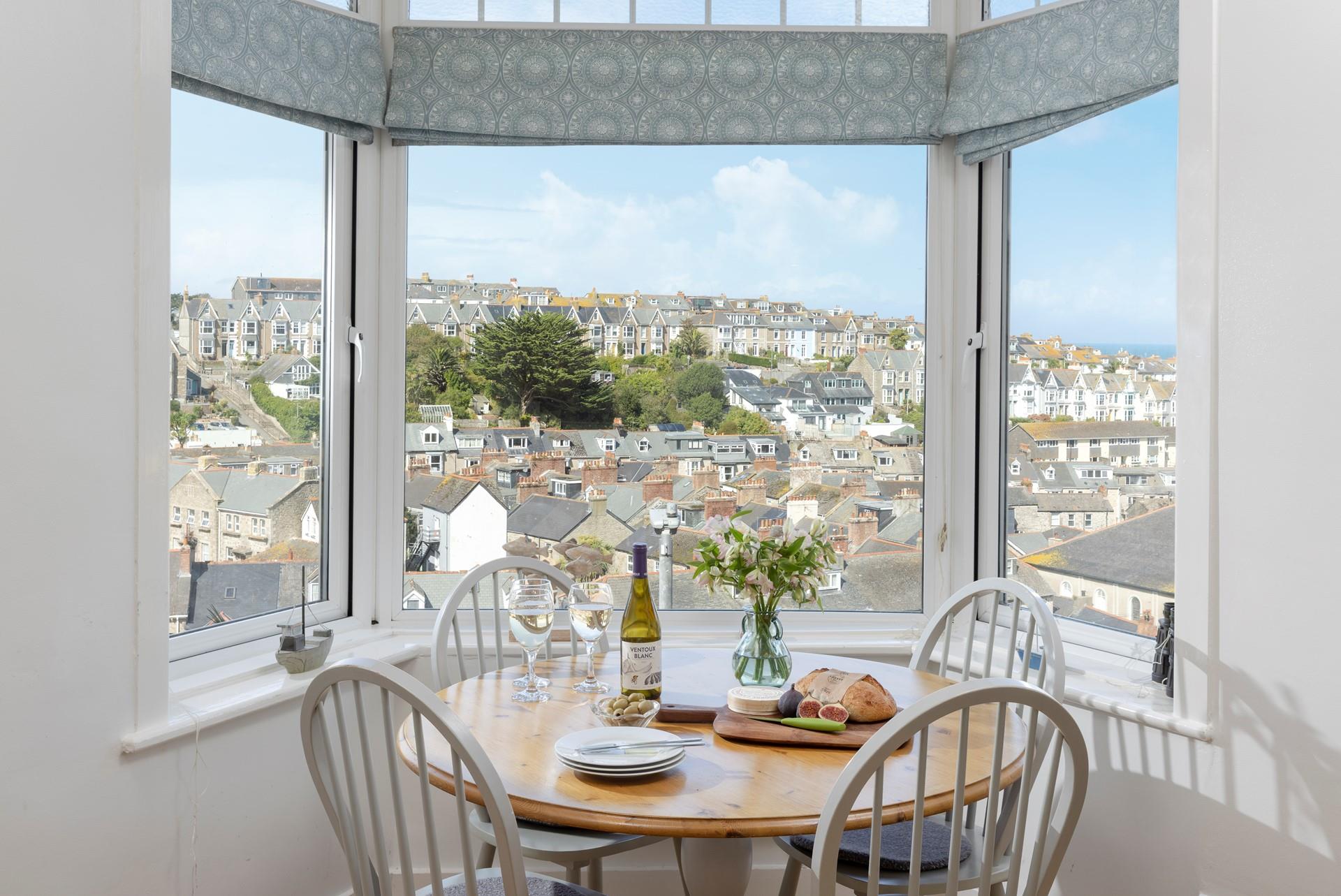 Enjoy the superb sea views over breakfast.