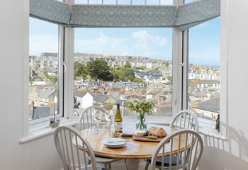 Enjoy the superb sea views over breakfast.