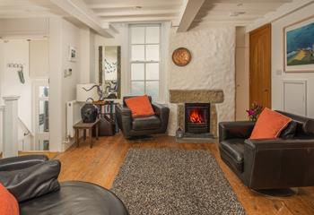 The cosy and comfortable sitting area is the perfect space to relax in the evenings.