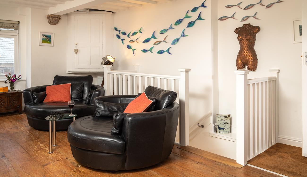 Curl up on the armchair for some evening downtime.