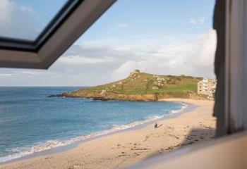 Enjoy fabulous views over Porthmeor beach which is just a stone's throw away.