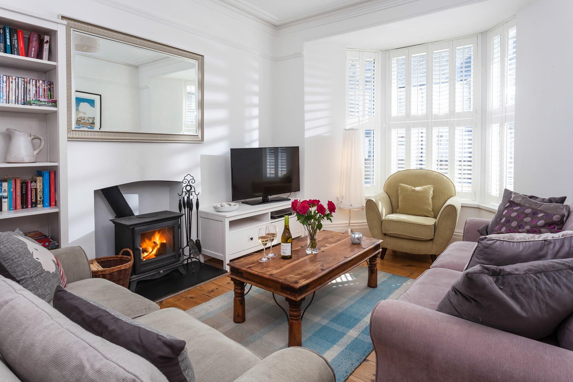 Escape the cold of winter and snuggle up in front of the wood burner to watch a good film.
