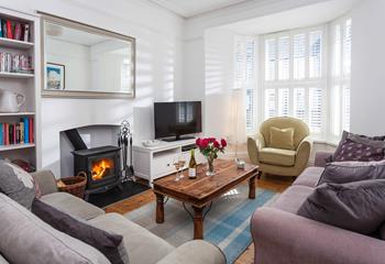 Escape the cold of winter and snuggle up in front of the wood burner to watch a good film.