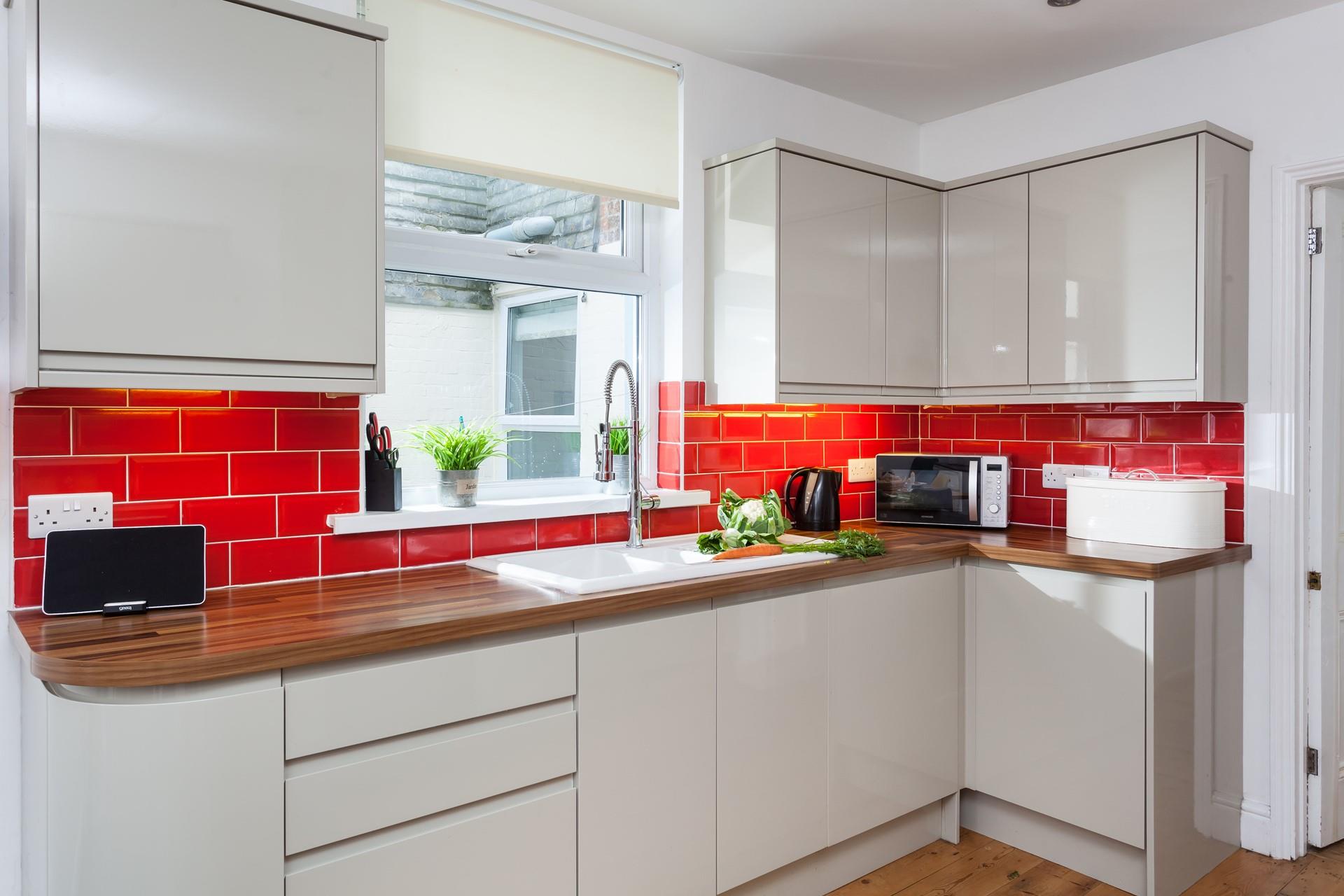 Pour yourself a glass of something cold while preparing your evening meal.