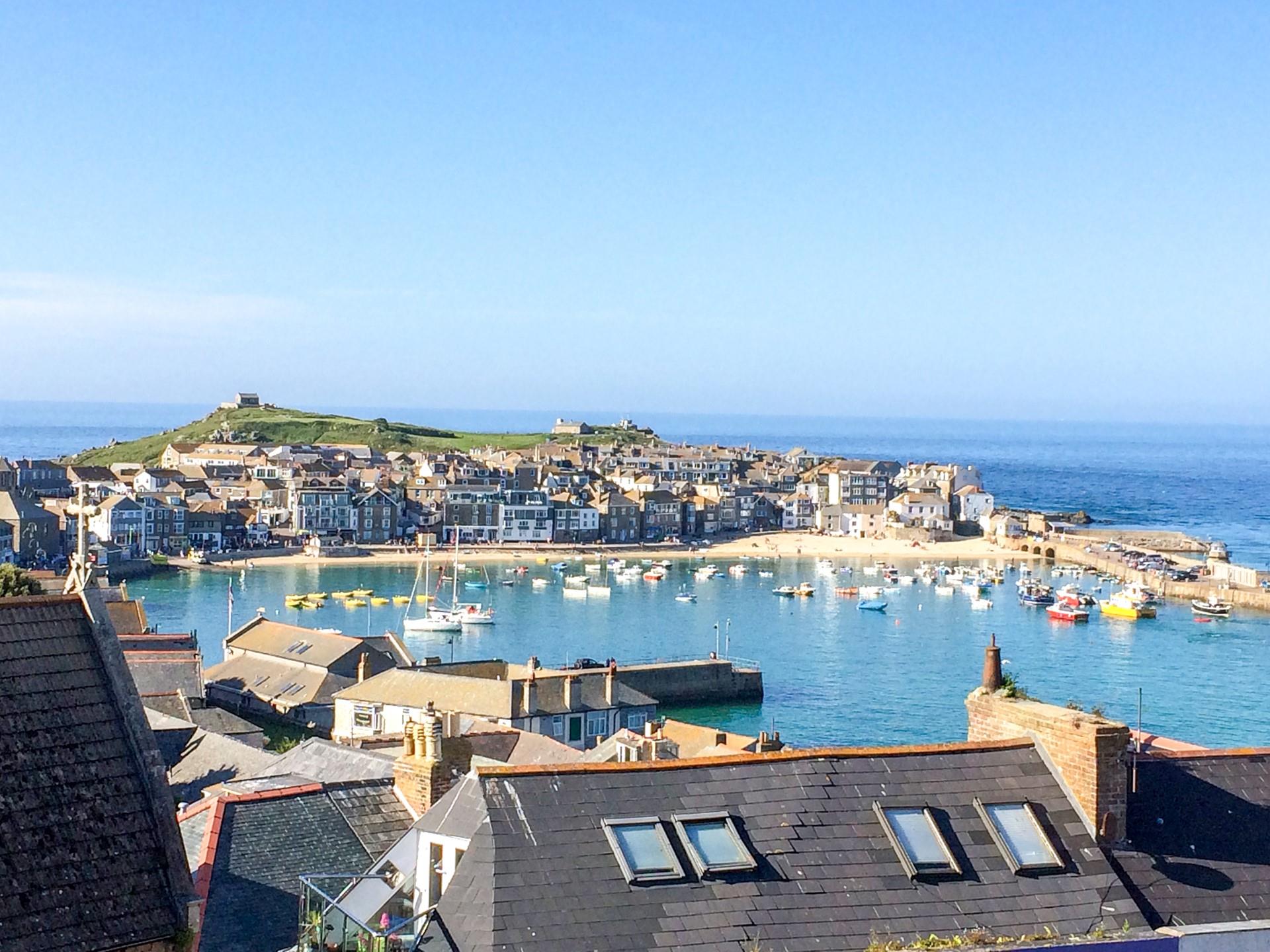 Open the curtains and enjoy stunning views of St Ives harbour from bedroom 1.