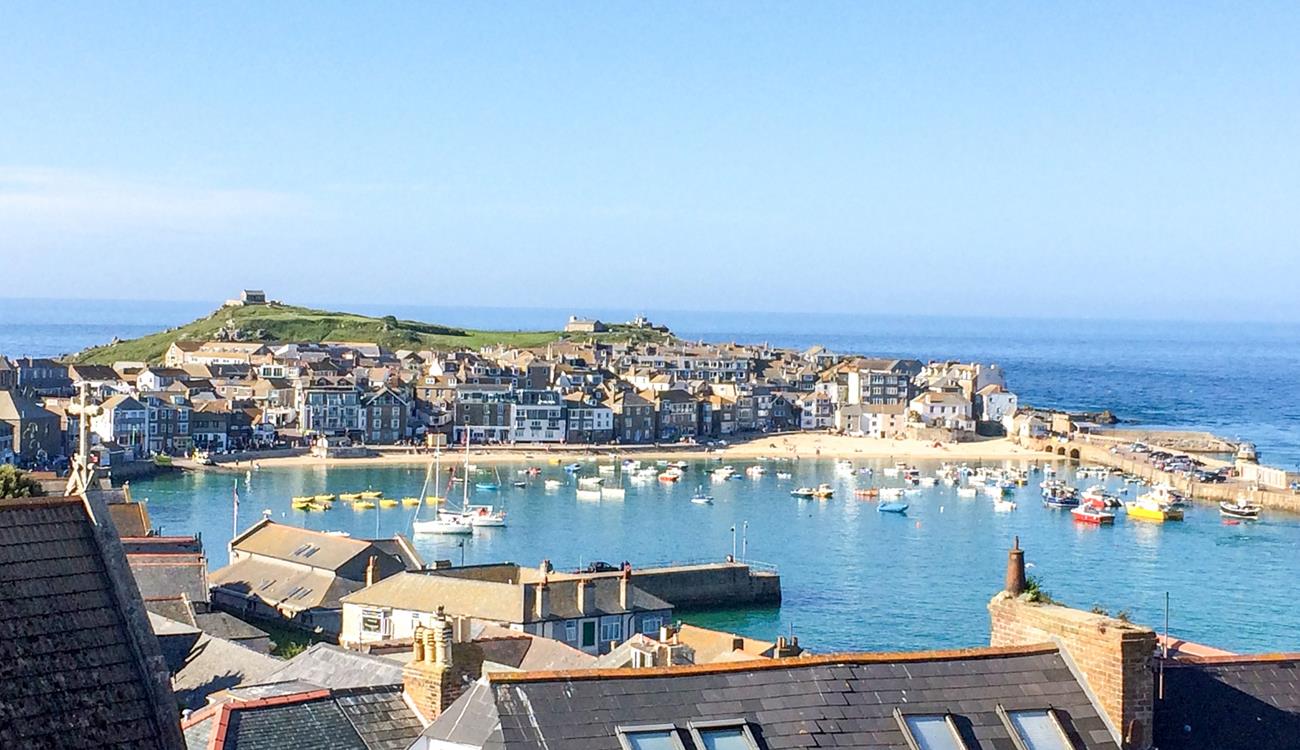 Open the curtains and enjoy stunning views of St Ives harbour from bedroom 1.