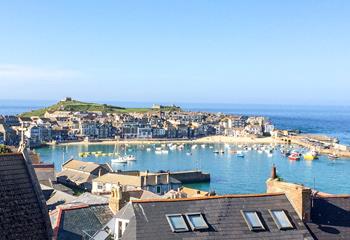 Open the curtains and enjoy stunning views of St Ives harbour from bedroom 1.