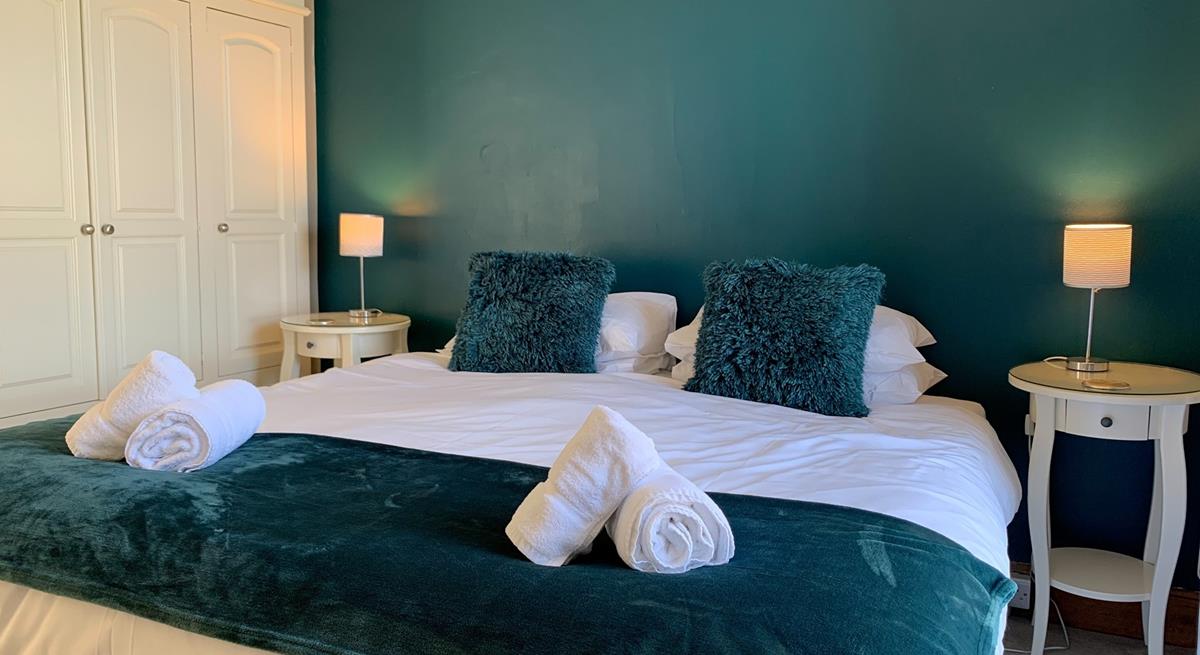 Soft fluffy towels await you after a morning shower.