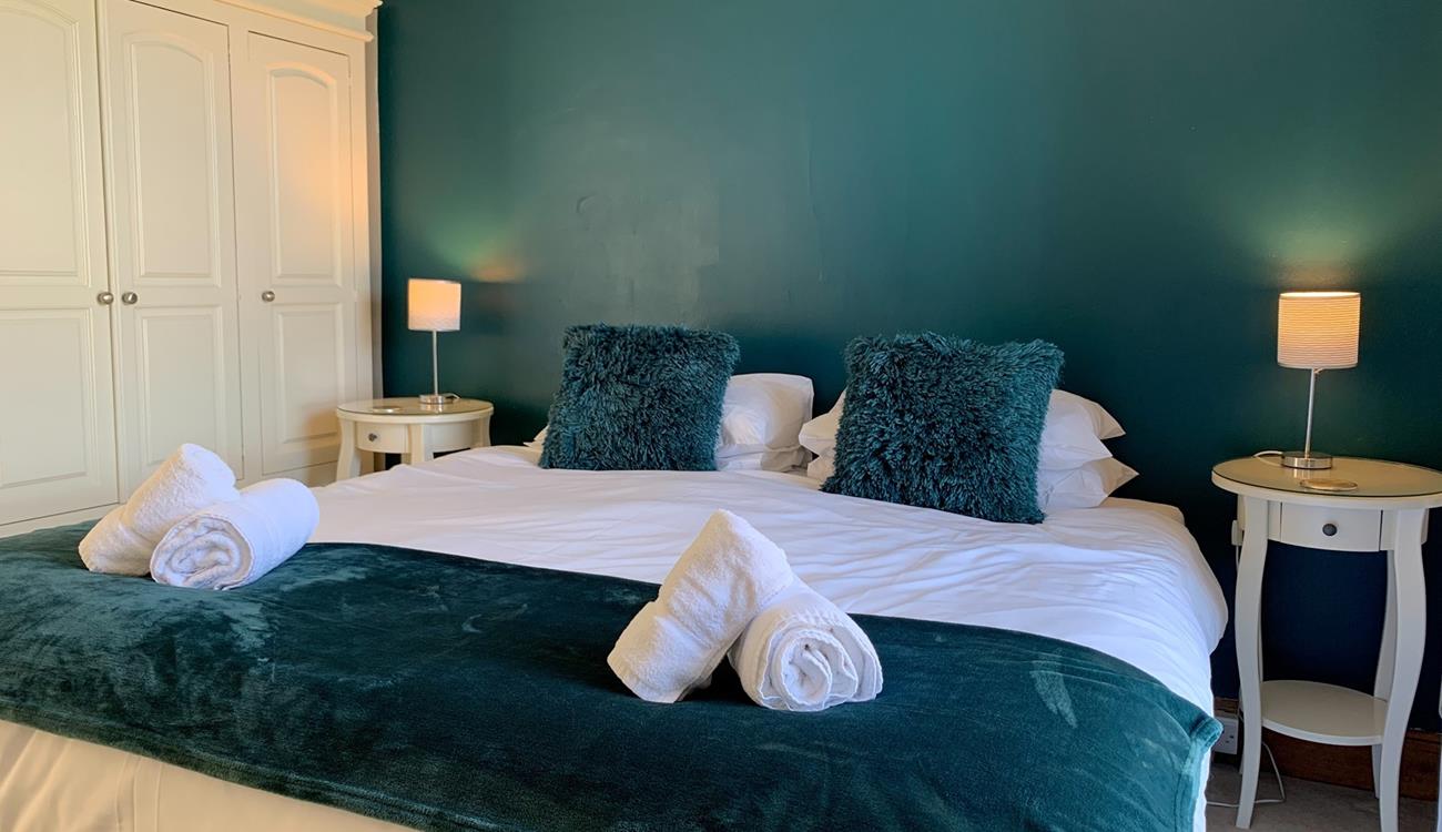 Soft fluffy towels await you after a morning shower.