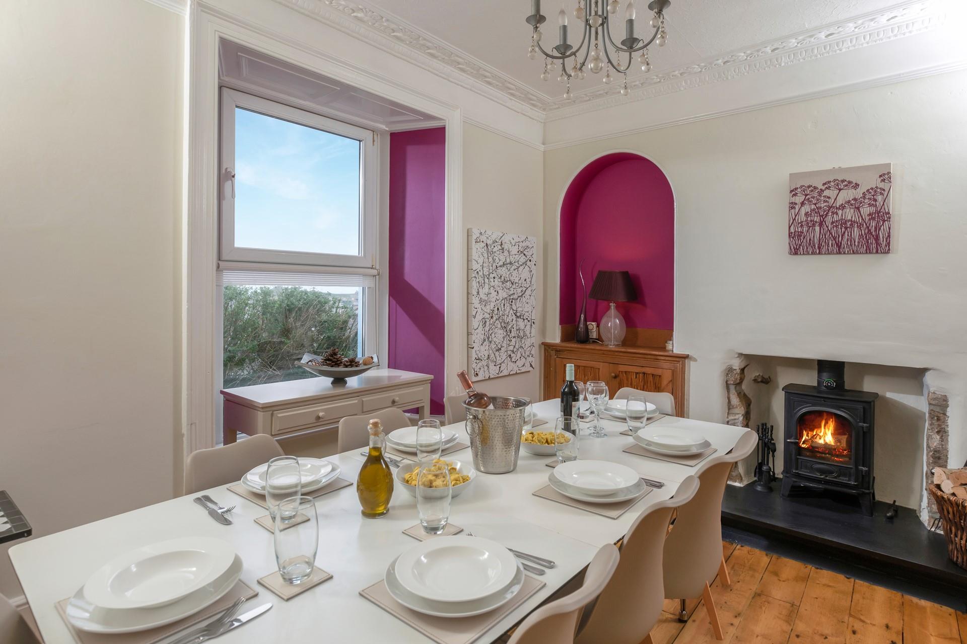 Tuck into a hearty home-cooked meal with the woodburner roaring.