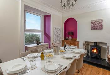 Tuck into a hearty home-cooked meal with the woodburner roaring.