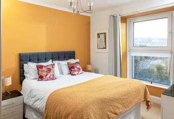The bright and colourful yellow was chosen to mimic the lichen on the roofs around St Ives!