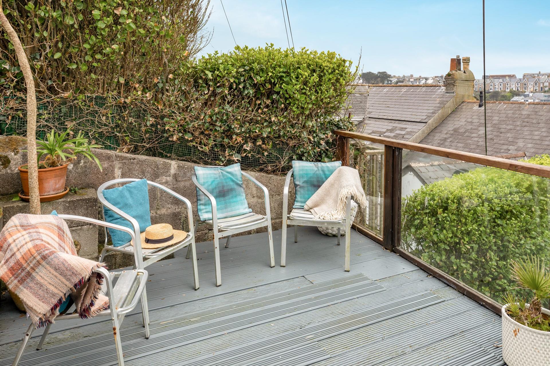 On balmy evenings you can relax on the elevated decking.