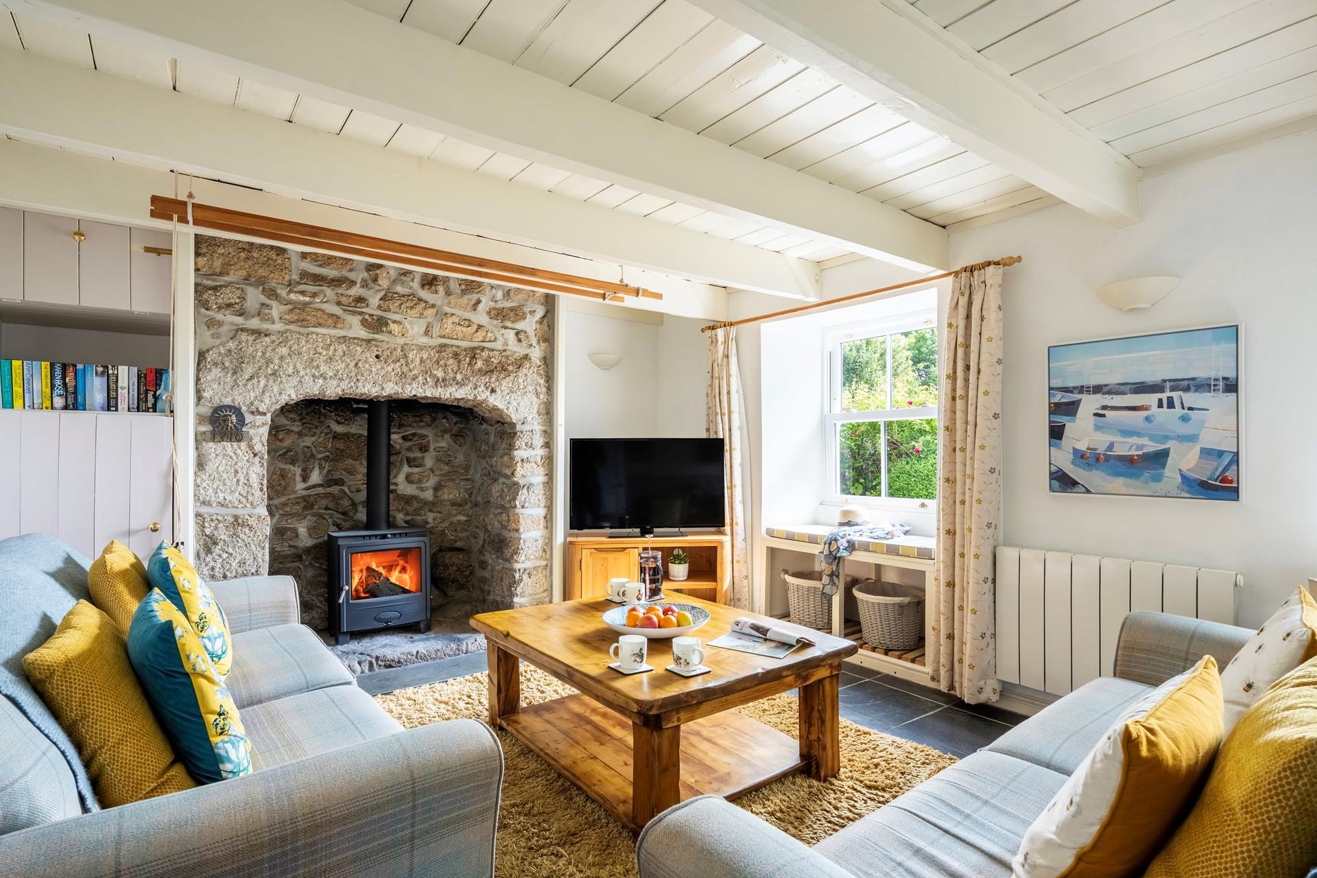 Relax in your cosy sitting room and light the woodburner on those chilly evenings.