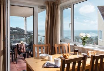 You'll never tire of seeing the picturesque views through the large window and glass door. 