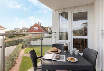 The balcony is the perfect spot to unwind.