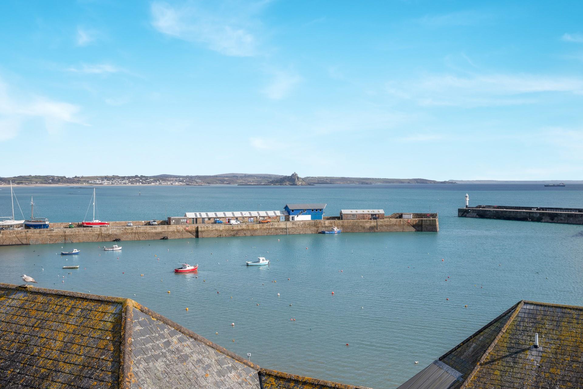 Look out to sea from the terrace and soak up the fresh Cornish air.
