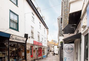 Just a short walk away is a variety of shops on St Ives quaint cobbled streets for you to explore.