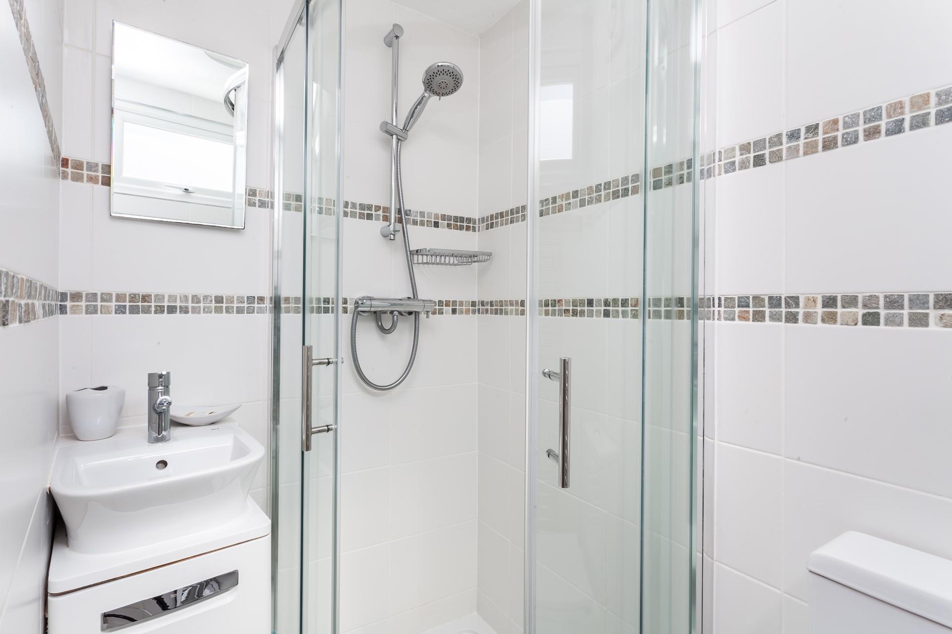 Start your day with an invigorating shower or wash away the sand and salt after practising your surfing skills!