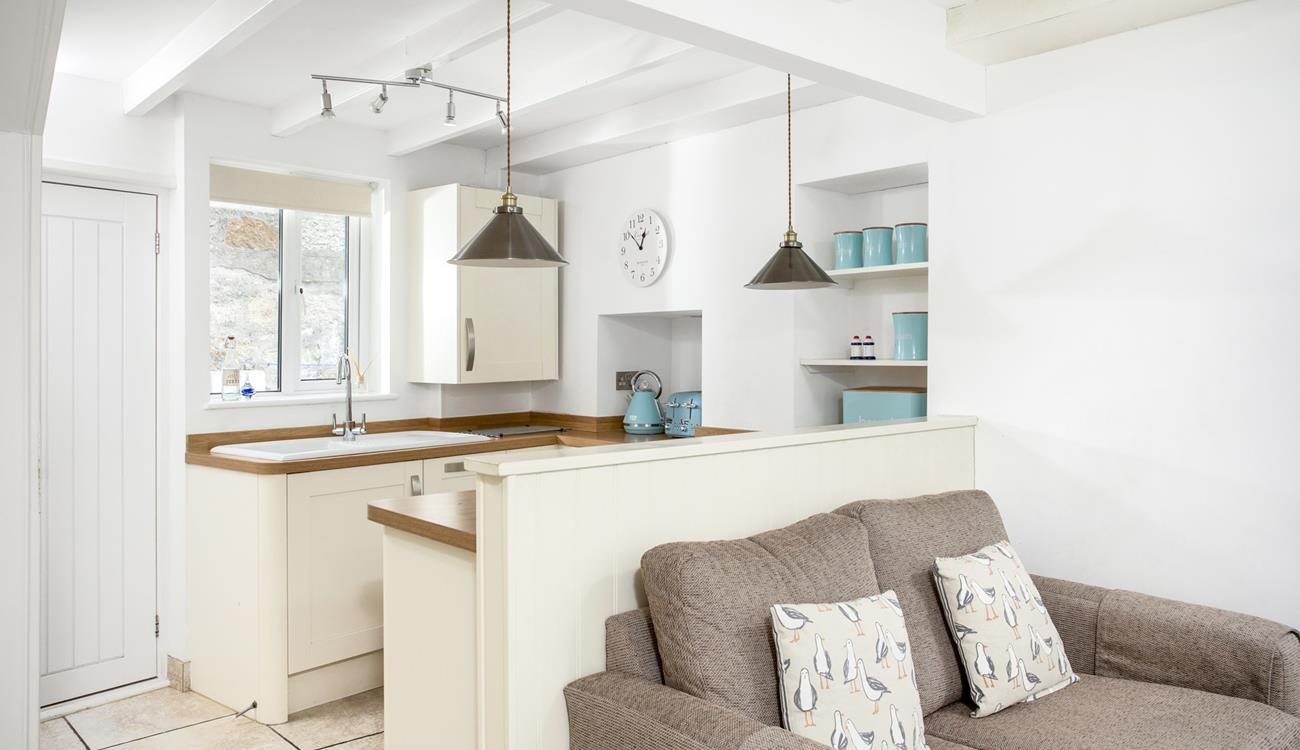 The well-equipped kitchen is perfect for cooking family meals.