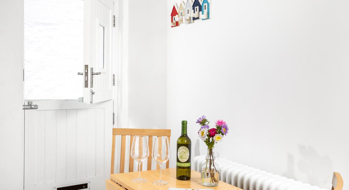 The table folds out to offer plenty of space to dine as a family before conveniently folding away to maximise space. 