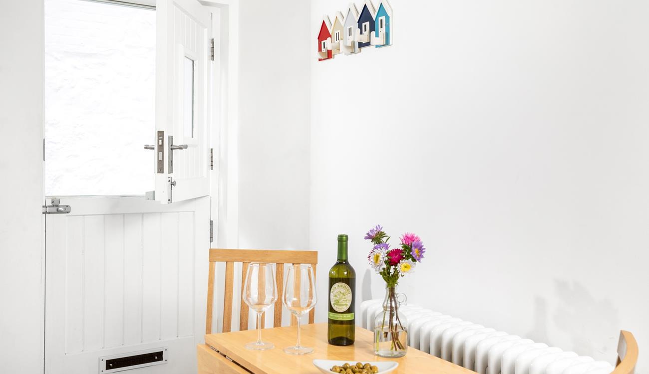 The table folds out to offer plenty of space to dine as a family before conveniently folding away to maximise space. 