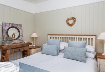 Bedroom 1 has a charming fairytale feel with thoughtfully selected decor to create a homely atmosphere.