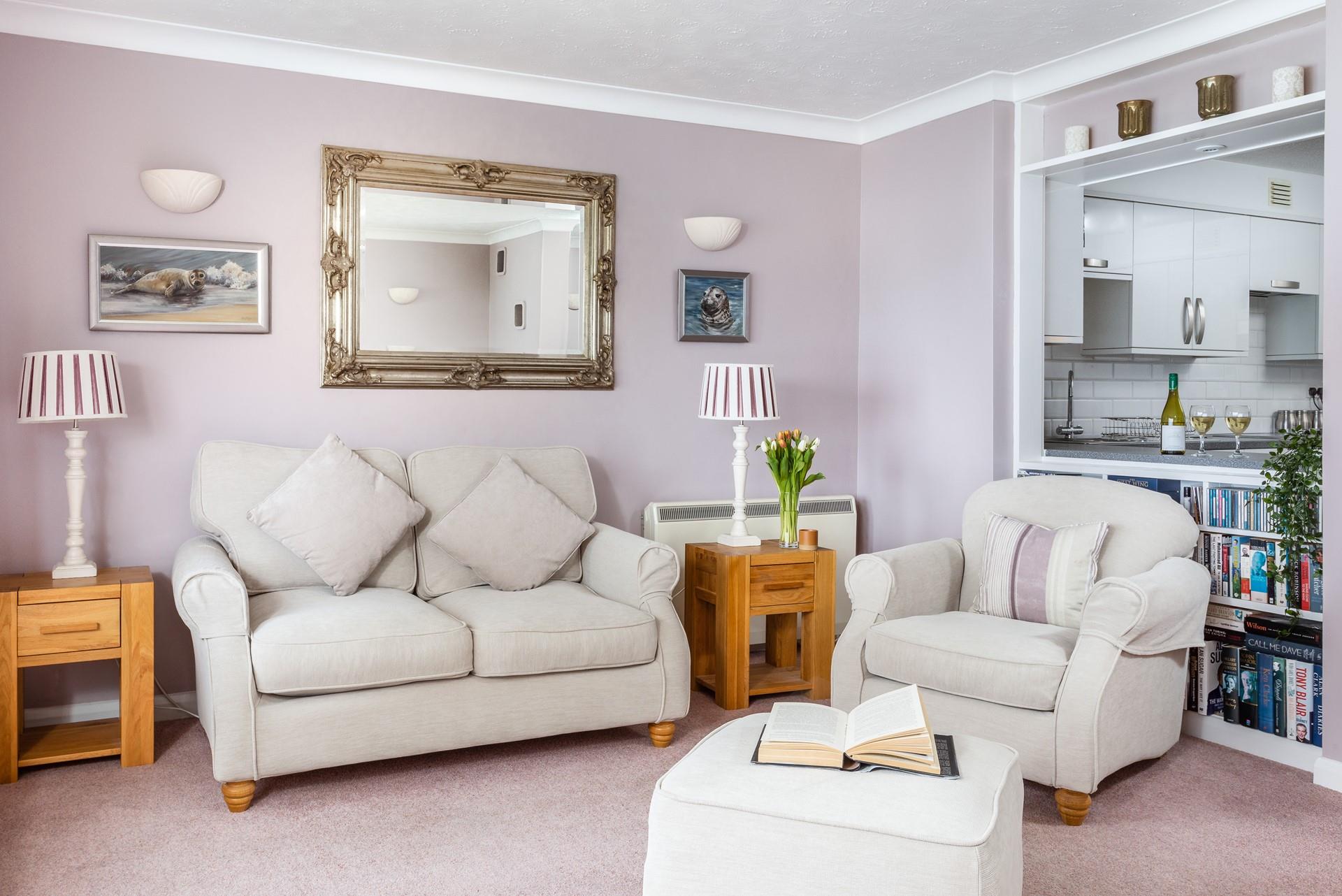 Chic and stylish, the lounge is the perfect spot to relax and unwind with a good book. 