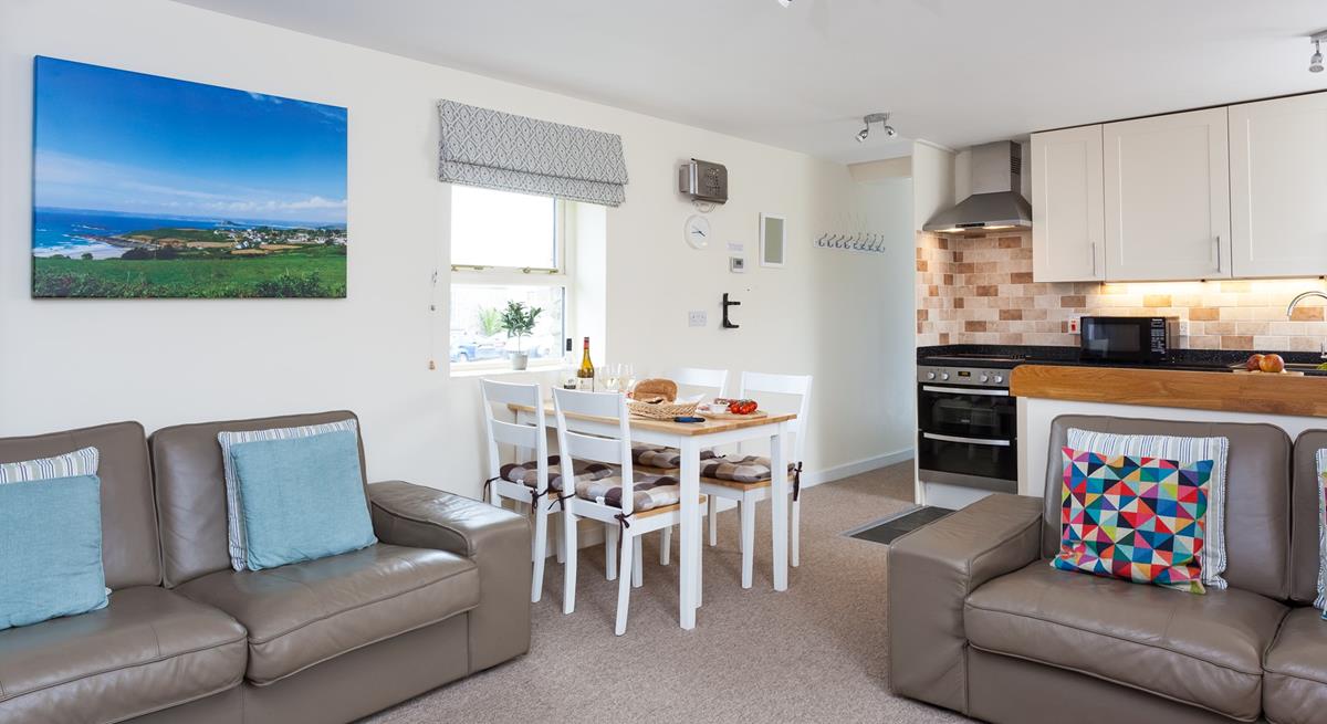 A spacious open plan living area ideal for a family holiday. 