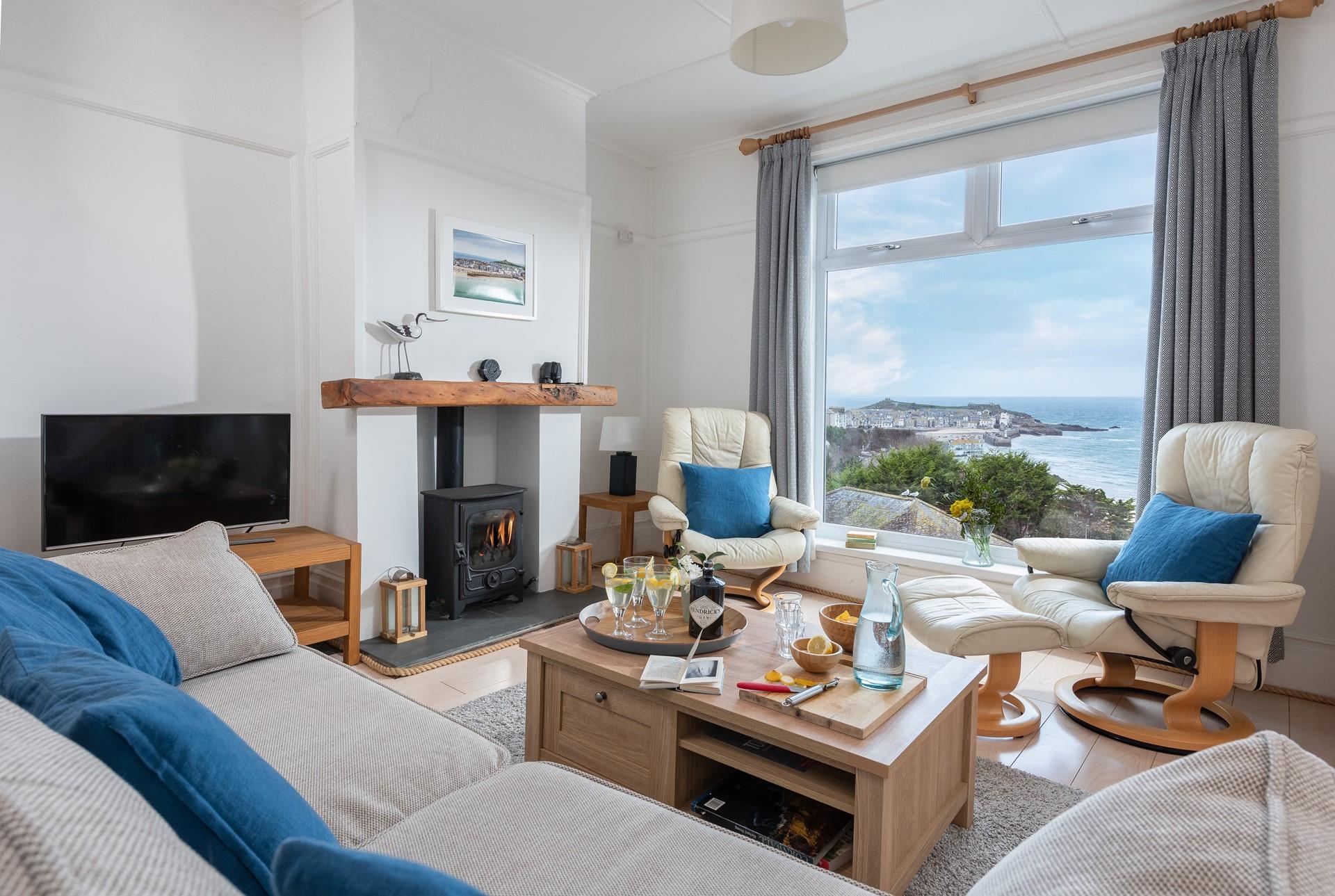 Cosy up watching the waves in the bay.