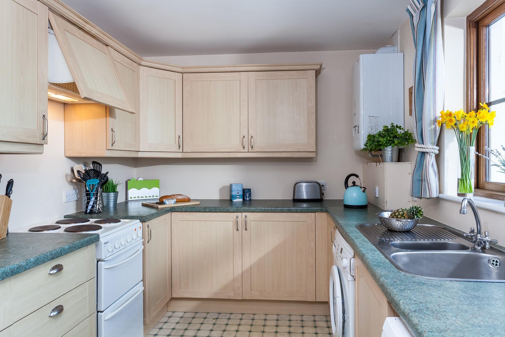 The kitchen is well-equipped for cooking delicious meals.