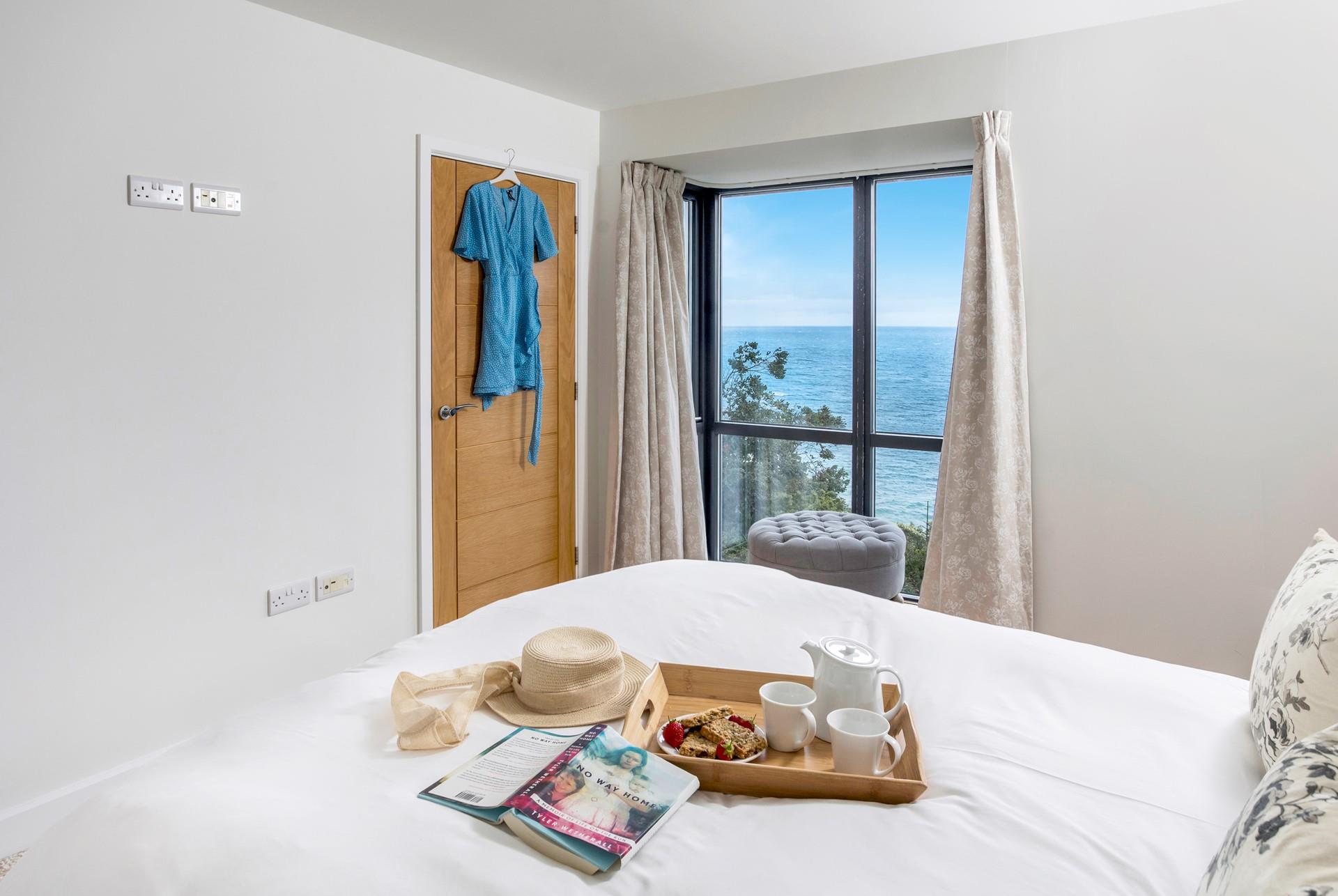 Start the day by checking the day's weather from the beautiful window and deciding on the day's plans.