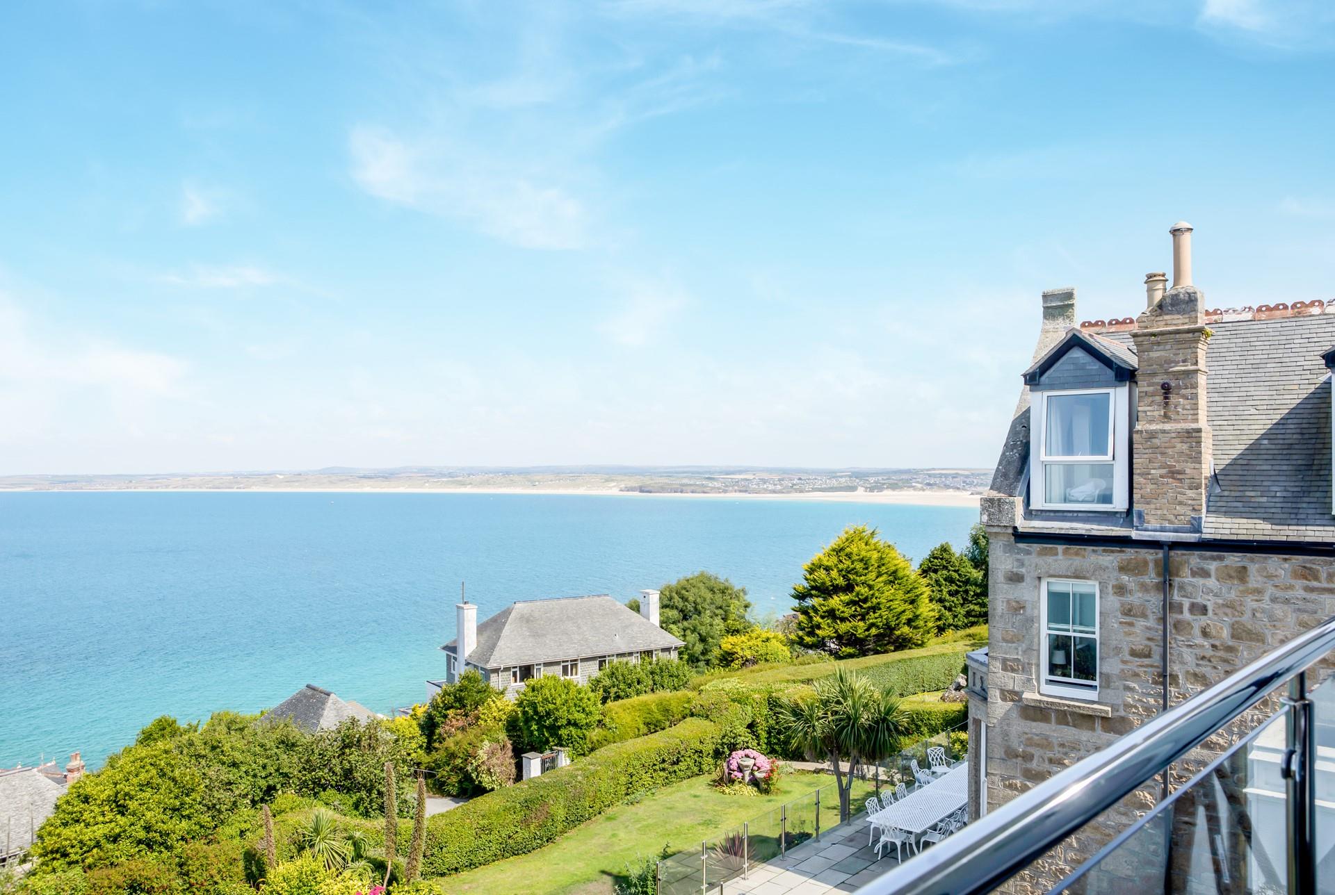 Far-reaching views across to Hayle's three miles of golden sands.