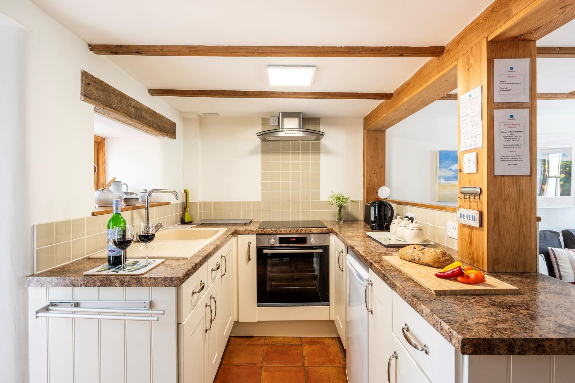 The perfect sized kitchen for a small family holiday.
