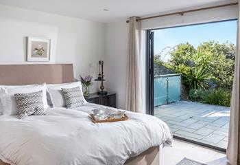 Wander out onto the patio when you wake up and take in the fresh sea air and stunning views.