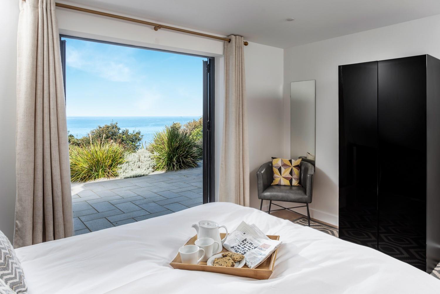 Wake up to views across St Ives bay from your bedroom.