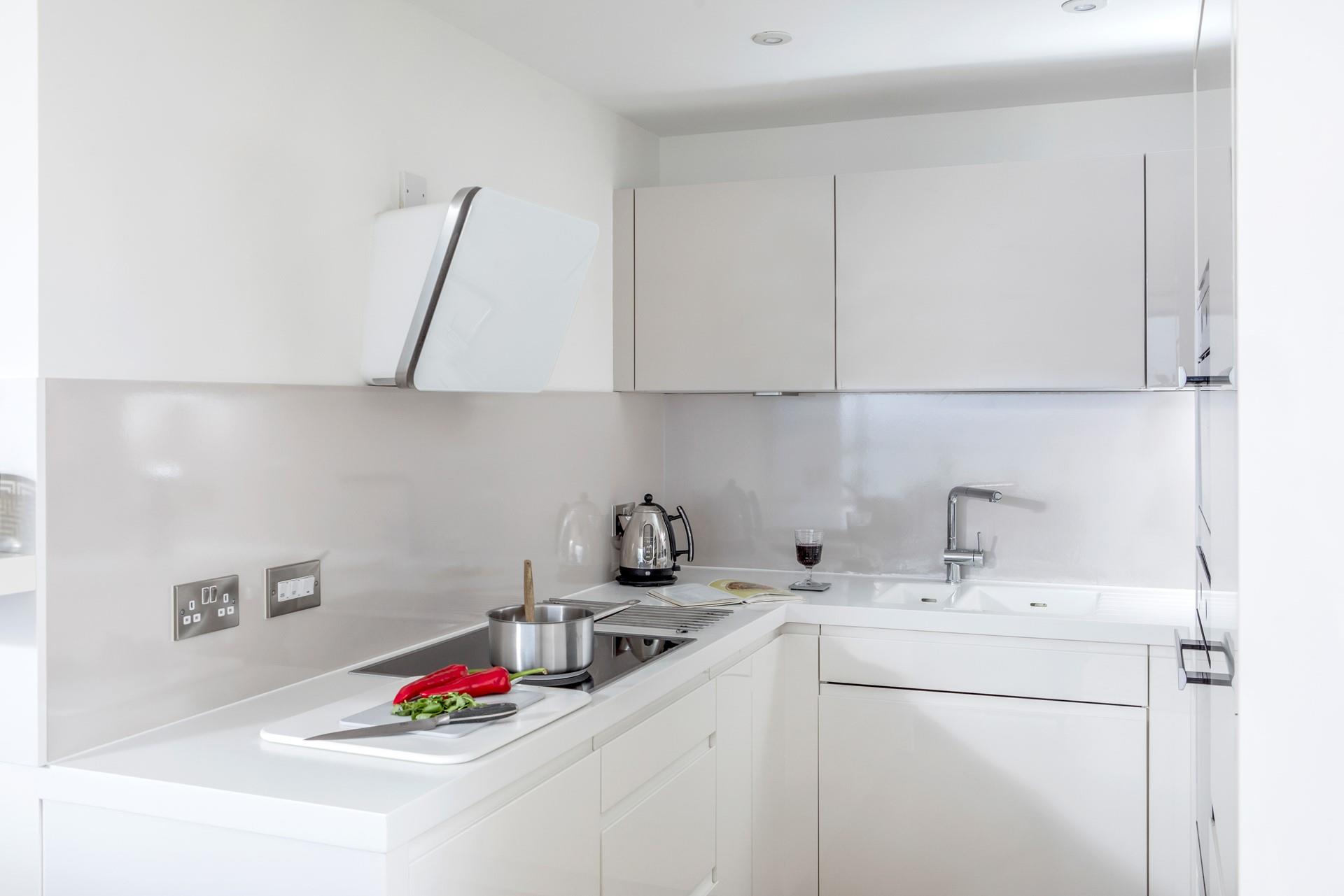 The kitchen is modern and sleek, let the chef of the family cook up a storm.