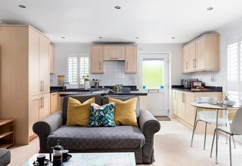 The open plan living is bright and airy, ensuring the property doesn't feel cramped.