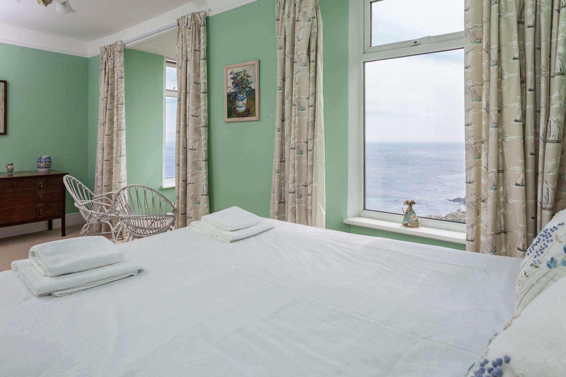 Watch the sunset over the sea before drifting off to sleep.