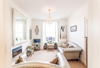 A grand, bright and airy living space, perfect for relaxing after a day exploring St Ives.