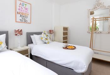 The zip-and-link beds can be made into a twin or superking, perfect for multi-generational families. 