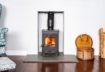 Snuggle up with a good book in front of the crackling woodburner.