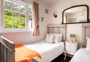This bright twin room is the perfect finishing touch to a family holiday home. 