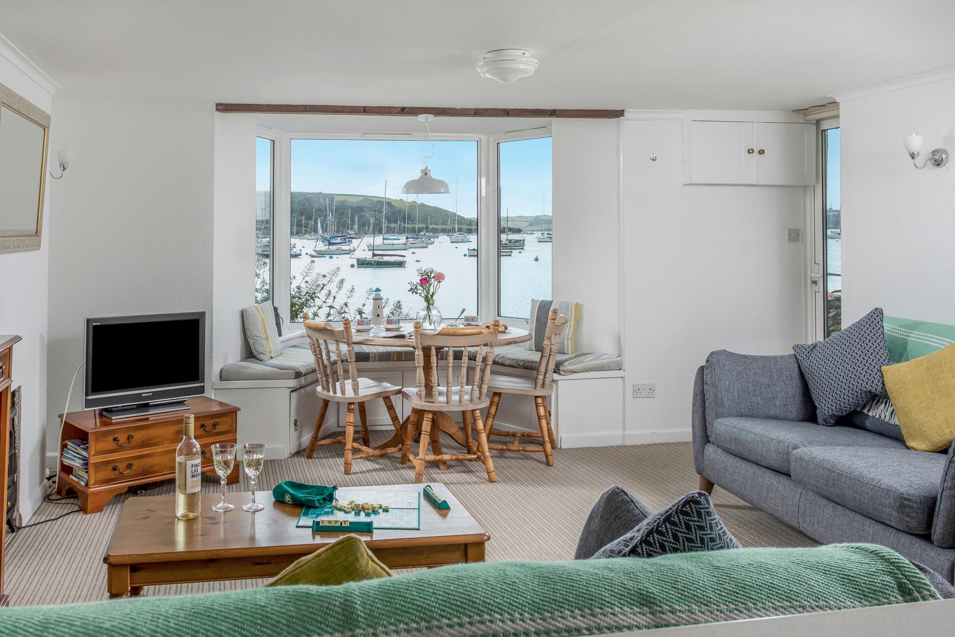 The sitting room and dining area offer a calming space to forget the stresses of day to day life.