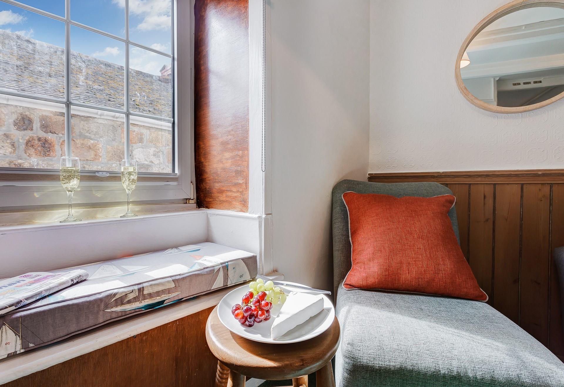 Put your feet up with a cold glass of wine in hand.