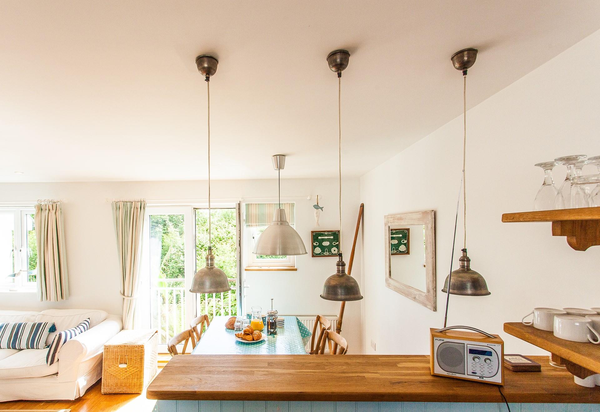 The living space is bright and airy.