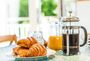 Treat yourself to fresh pastries in the morning.