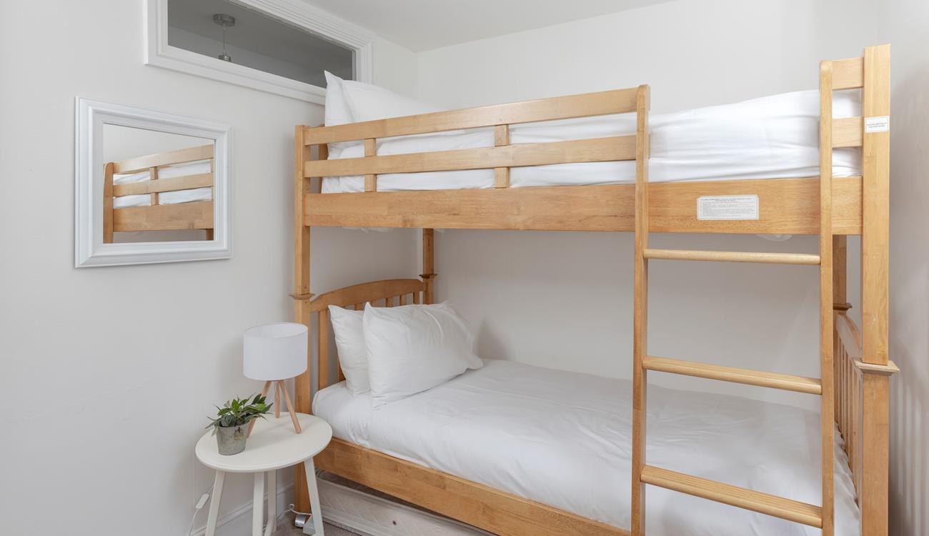 Bedroom 3 has bunk beds, the kids will love having a sleepover each night.