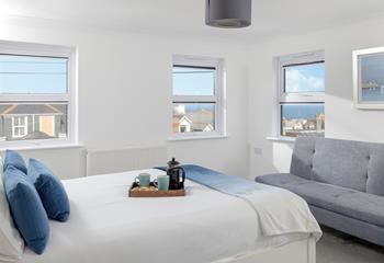 The sofa in bedroom 4 can also be made into a single bed, so extended family can all enjoy a break to St Ives.